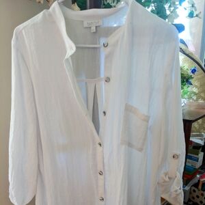 A line  Habitat Buttondown Bright White Swing Shirt